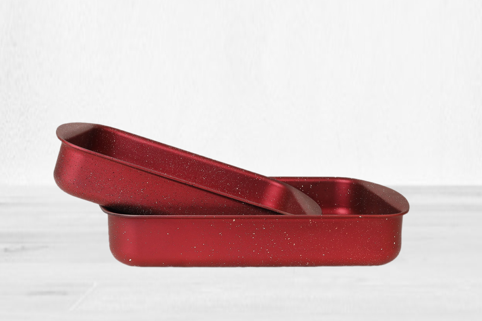 Lavina 2-Piece Rectangular Italian Granite Tray Set